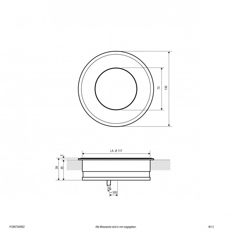 EVN LED Bodeneinbauleuchte, IP67 PCB67240902