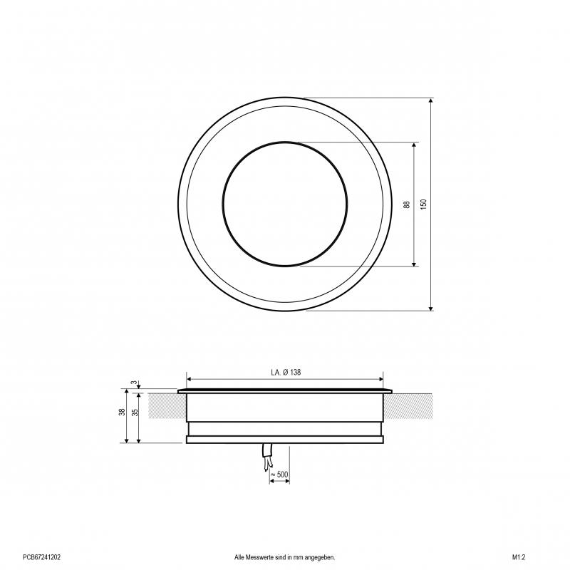 EVN LED Bodeneinbauleuchte, IP67 PCB67241202