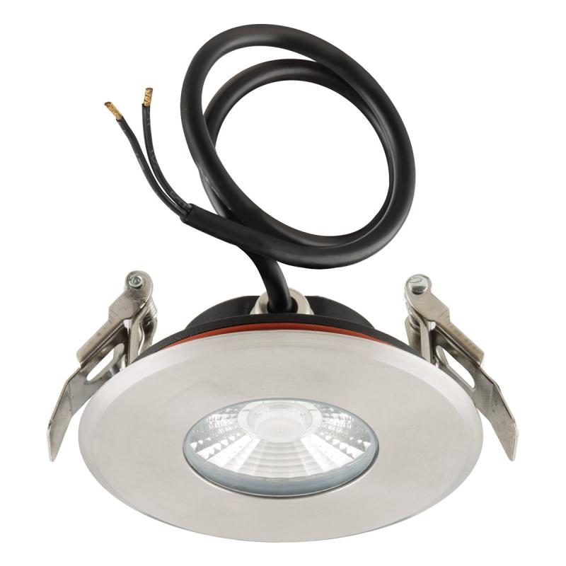 EVN PCD67240602 LED Deckeneinbauleuchte 6W 3000K Edelstahl IP67 Einbaudurchmesser 91 mm