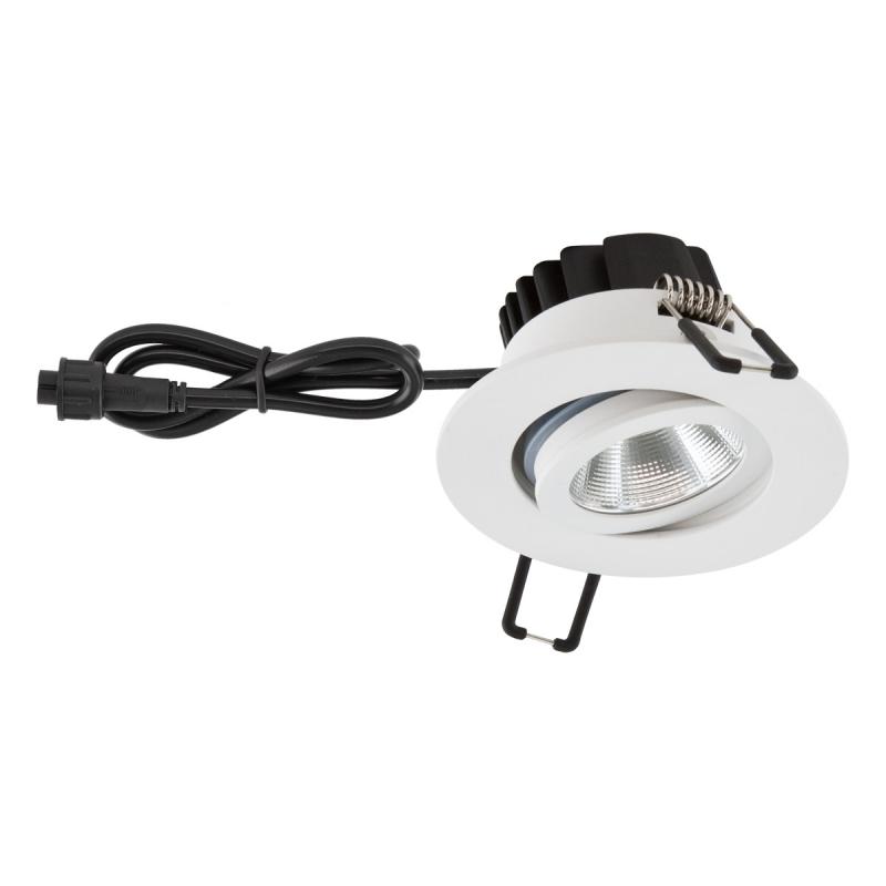 EVN PCE650060102 COB LED Deckeneinbauleuchte 6W 3000K V4A Edelstahl schwenkbar IP65 Einbaudurchmesser 68 mm