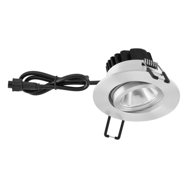 EVN PCE650061002 COB LED Deckeneinbauleuchte 6W 3000K V4A Edelstahl schwenkbar IP65 Einbaudurchmesser 68 mm