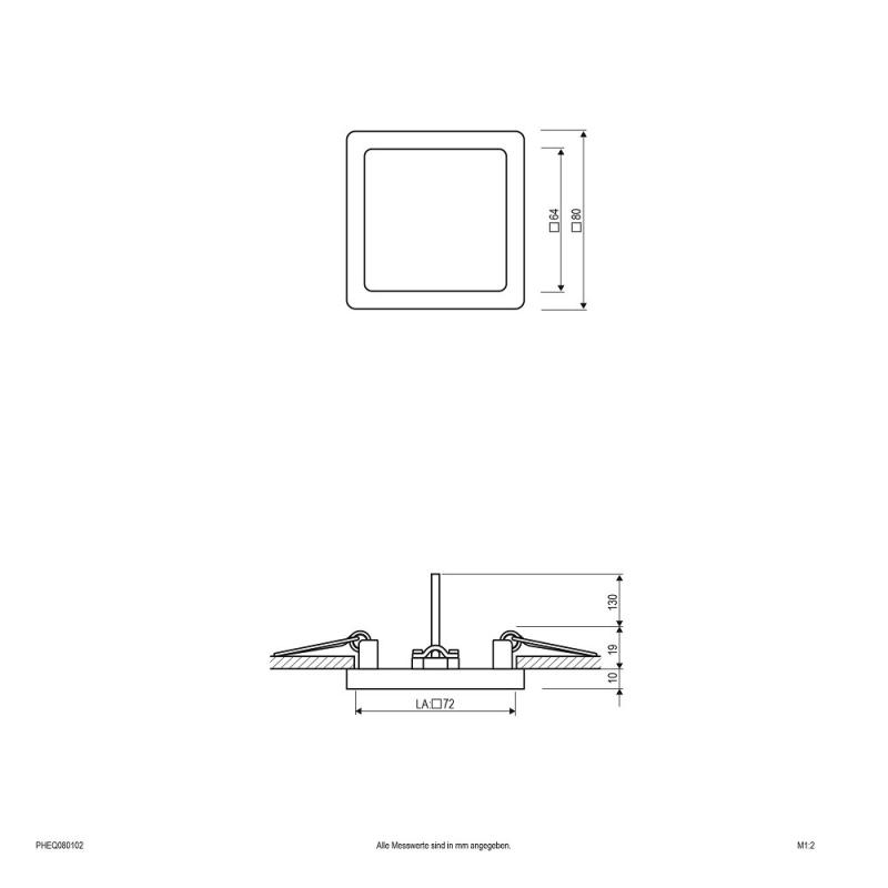 EVN LED Einbaupanel mit warmweißem Licht weiß IP20 5W 3000K
