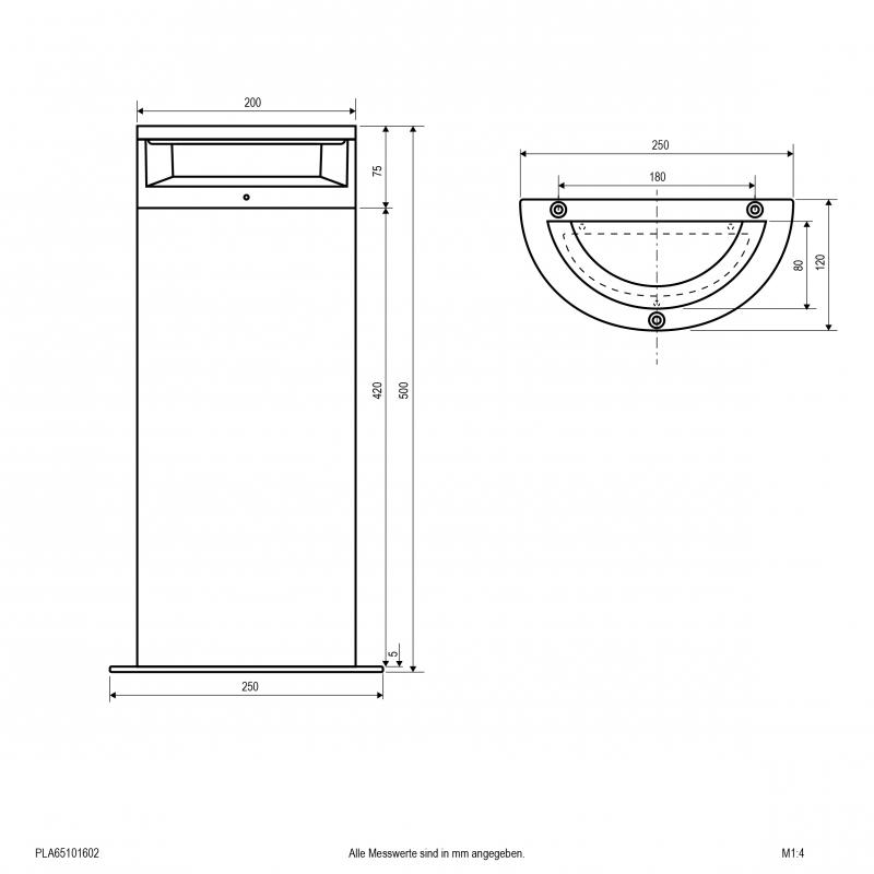 EVN LED Pollerleuchte, IP65 PLA65101602