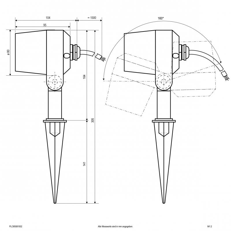 EVN LED-Spot mit Erdspieß, IP65 PLC65081502