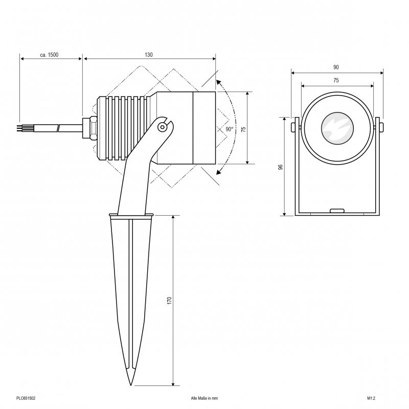 EVN LED-Spot mit Erdspieß, IP65 PLC651502