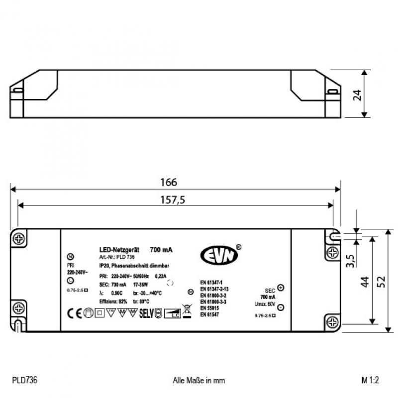 EVN 700mA LED-Netzgerät PLD736