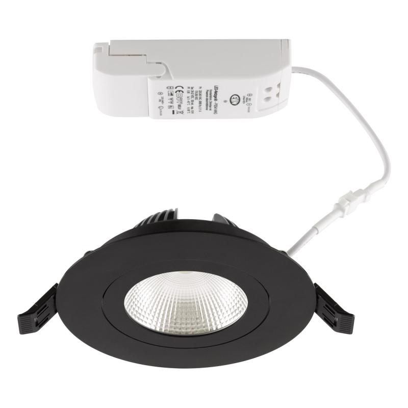 EVN PS54140902 COB LED Deckeneinbauleuchte Schwarz 14W 3000K schwenkbar Einbaudurchmesser: 100 mm