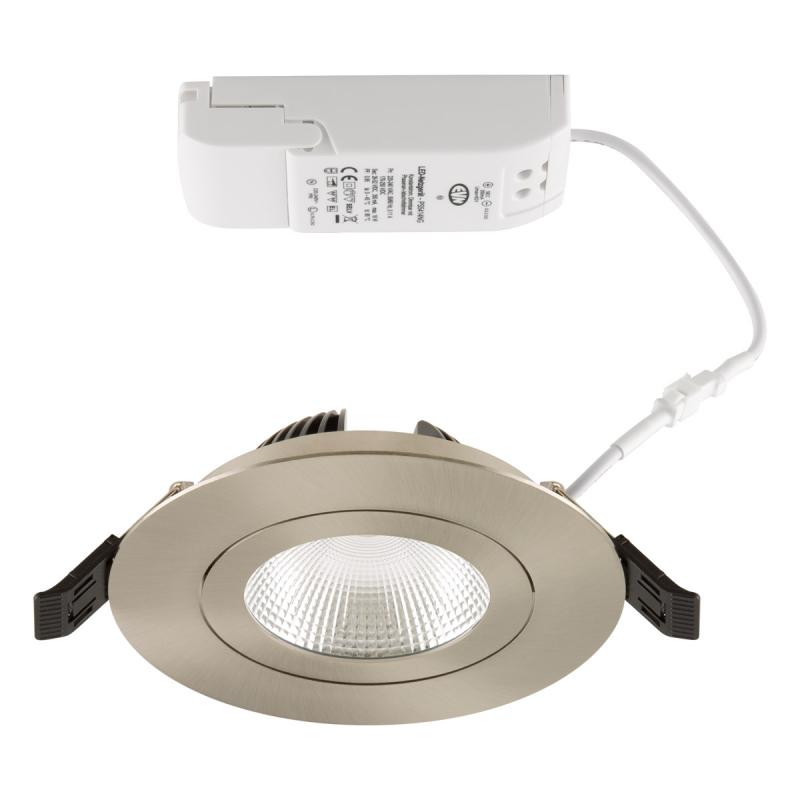 EVN PS54141302 COB LED Deckeneinbauleuchte Edelstahl 14W 3000K schwenkbar