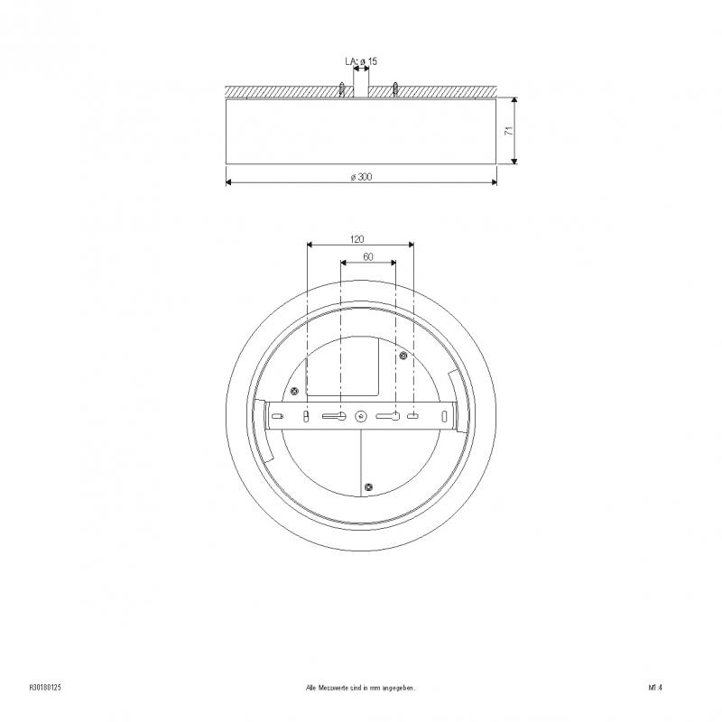 EVN LED Anbauleuchte mit einstellbarer Farbtemperatur R30180125