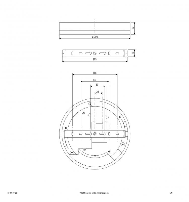 EVN LED Anbauleuchte mit einstellbarer Farbtemperatur RF30150125