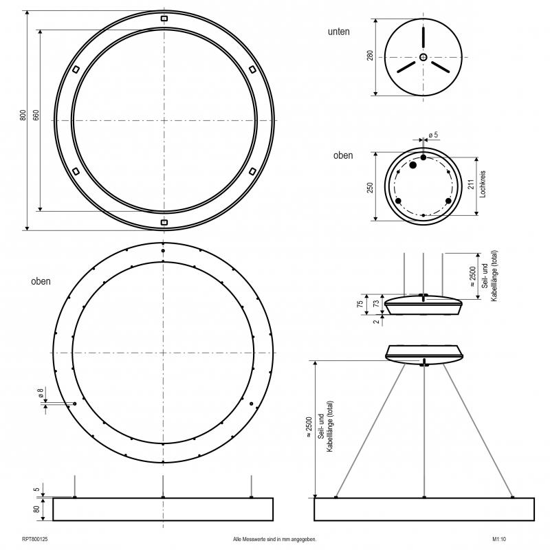 EVN LED Pendelleuchte mit CCT Switch RPT800125