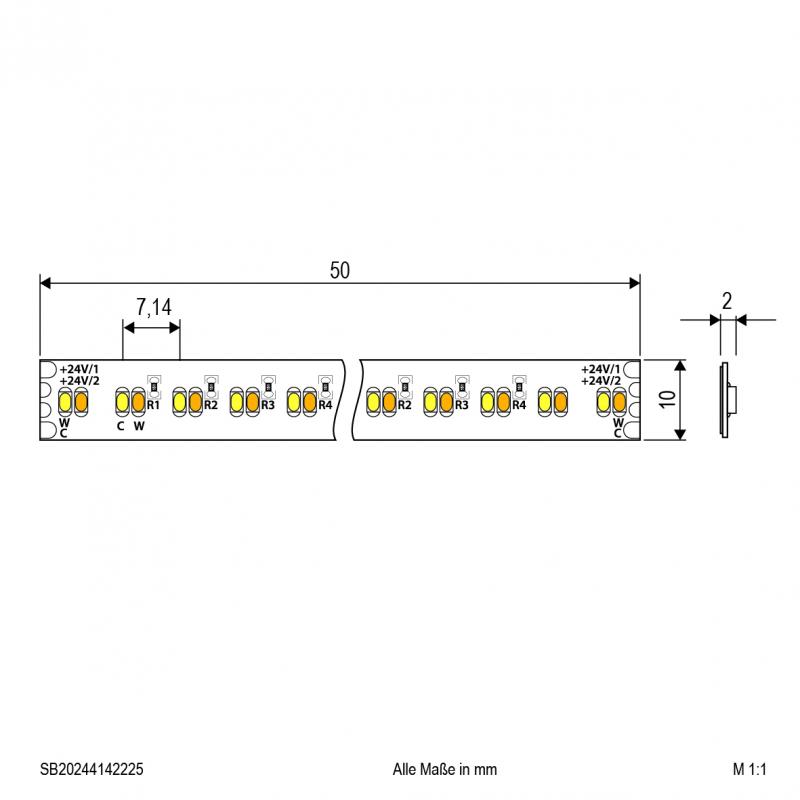 EVN Niedervolt LED-Strip, IP20, mit CCT- und Power-Switch SB20244142225