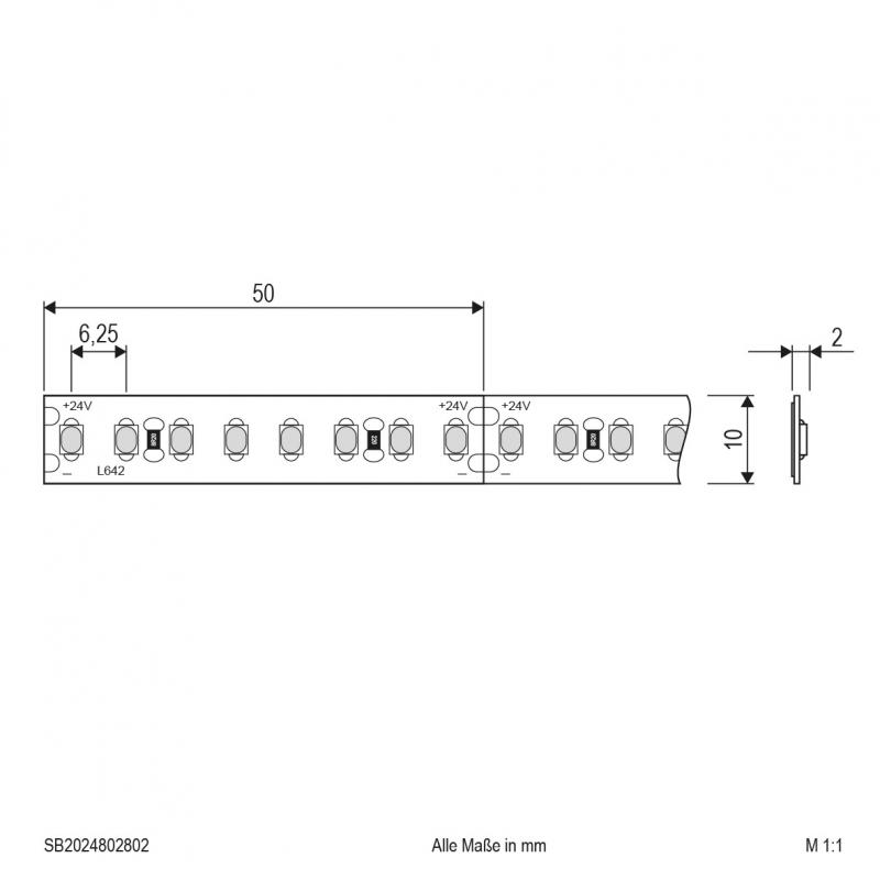 EVN Niedervolt LED-Strip, IP20, kürzbar SB2024802802