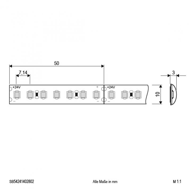 EVN Niedervolt LED-Strip, IP54, kürzbar SB54241402802