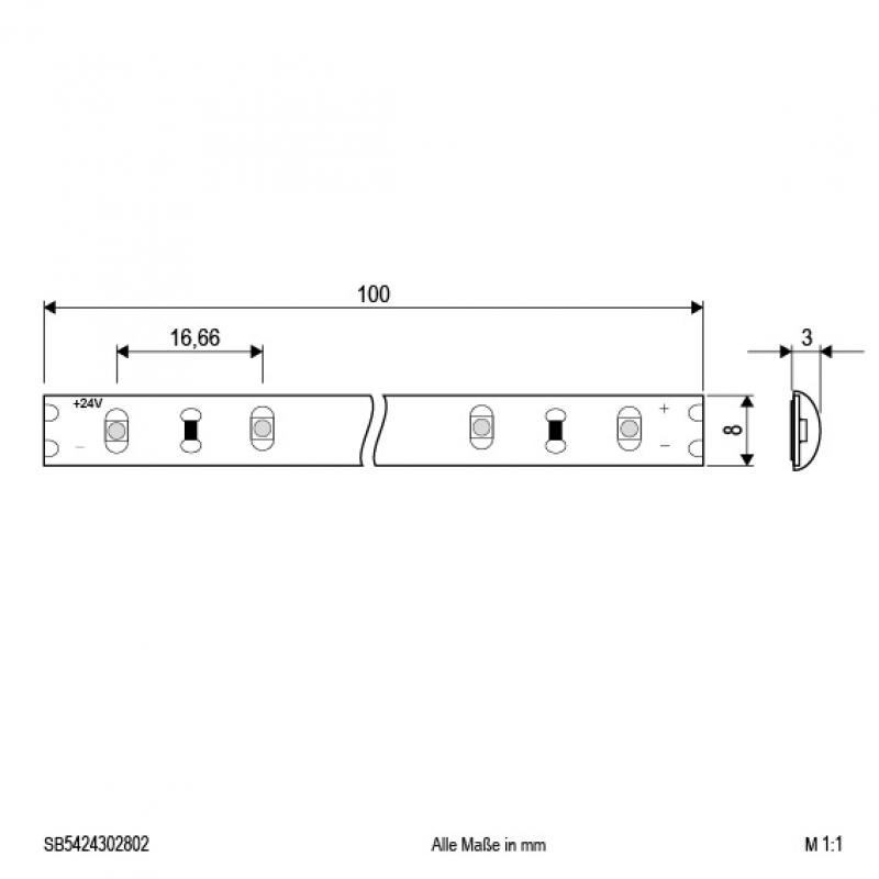 EVN Niedervolt LED-Strip, IP54, kürzbar SB5424302802