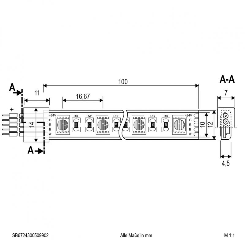 EVN Niedervolt LED-Strip, IP67, kürzbar SB6724150509902