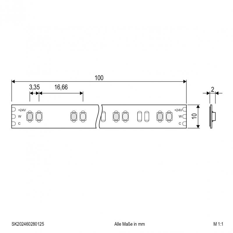 EVN Niedervolt LED-Strip, IP20, konfektionierbar SK202460280125