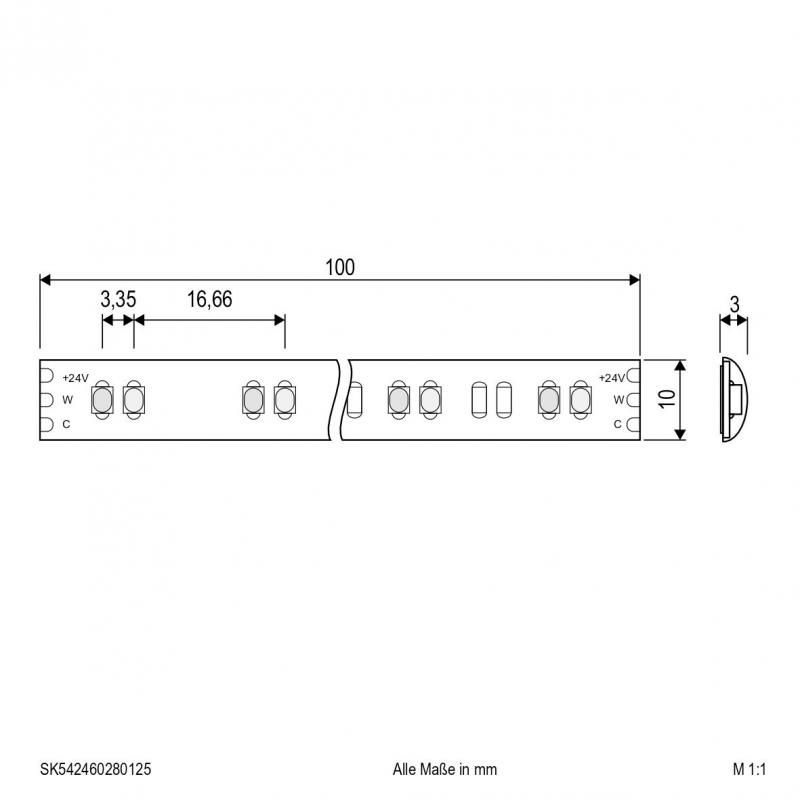 EVN Niedervolt LED-Strip, IP54, konfektionierbar SK542460280125