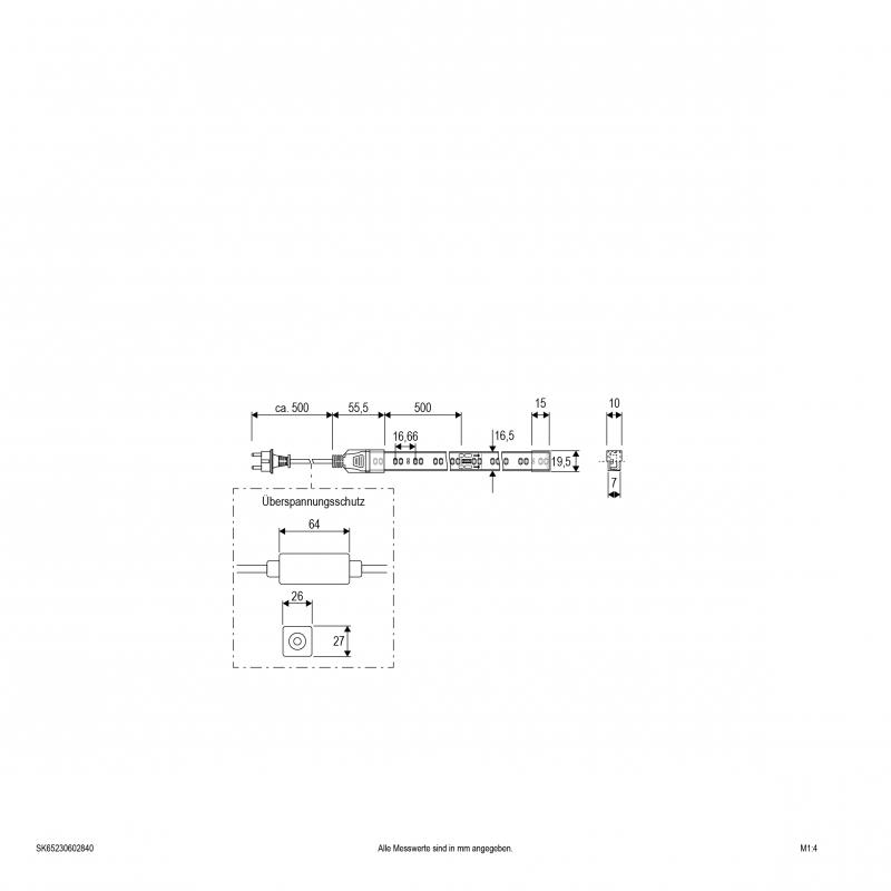 EVN Hochvolt LED-Strip mit Konturenstecker SK65230602840