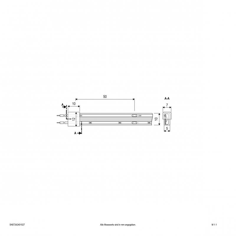 EVN Niedervolt COB LED-Strip, IP67, konfektionierbar SK67242401027