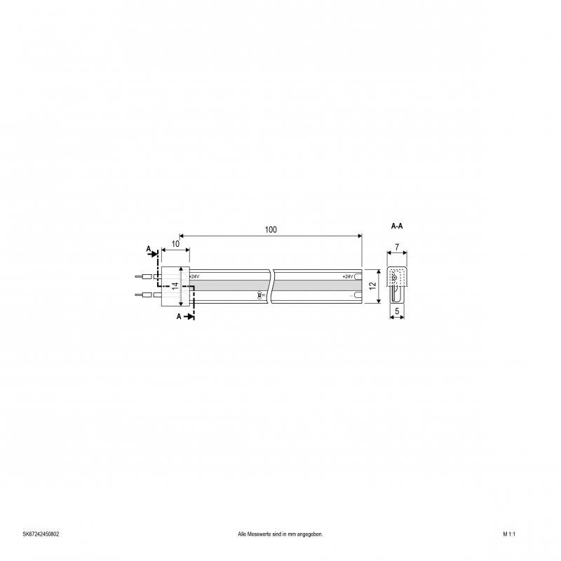 EVN Niedervolt COB LED-Strip, IP67, kürzbar SK67242450802