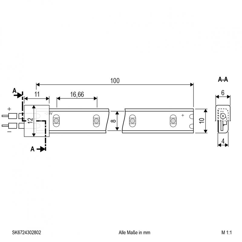 EVN Niedervolt LED-Strip, IP67, konfektionierbar SK6724302802
