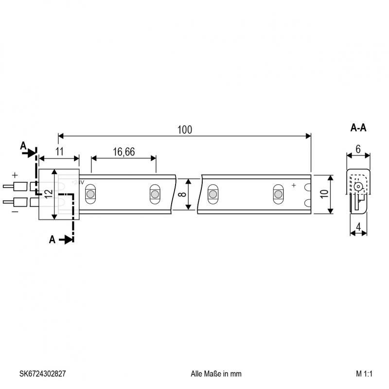 EVN Niedervolt LED-Strip, IP67, konfektionierbar SK6724302827