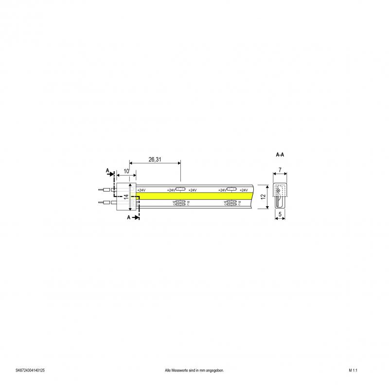 EVN Niedervolt LED-Strip, IP54, kürzbar SK6724304140125