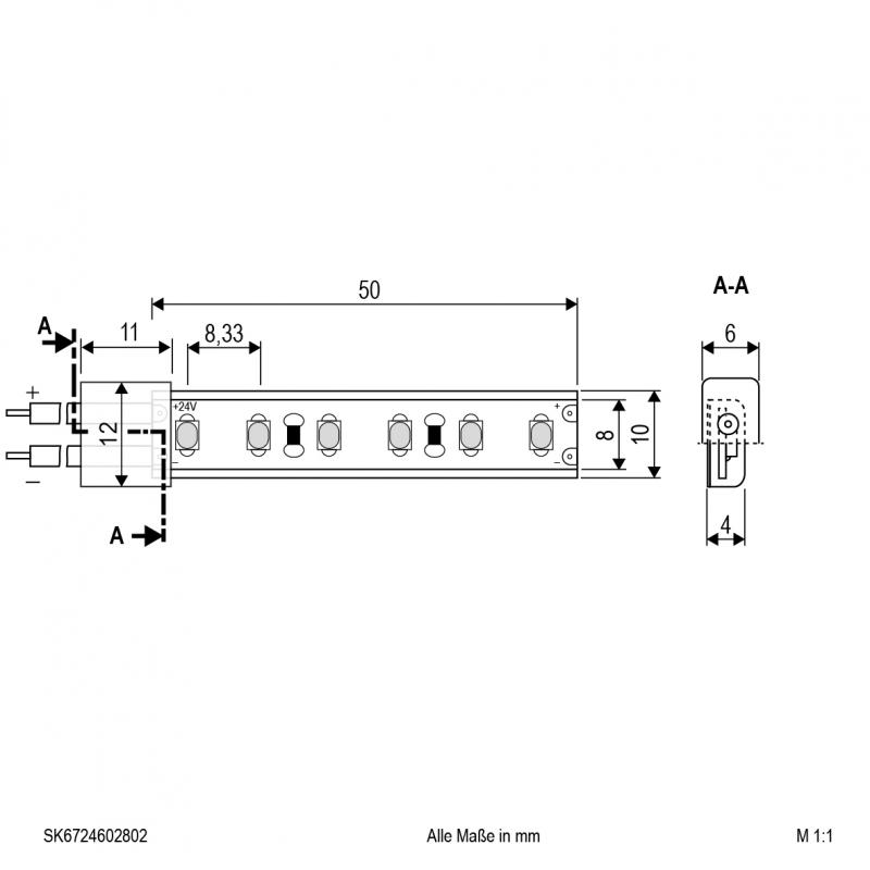 EVN Niedervolt LED-Strip, IP67, konfektionierbar SK6724602802