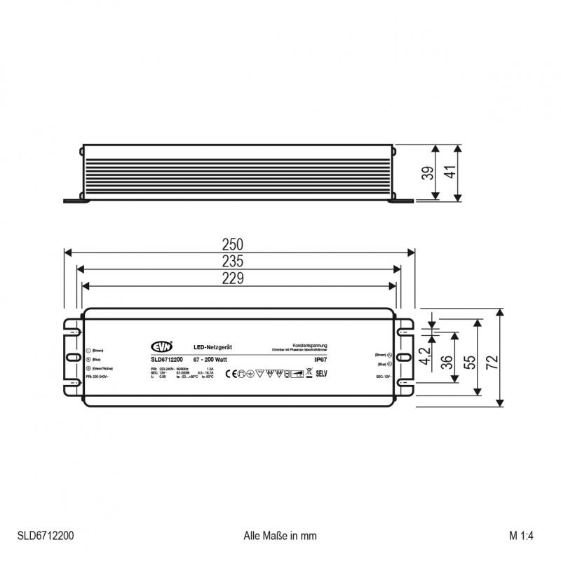EVN 12V/DC LED-Netzgerät, dimmbar SLD6712200