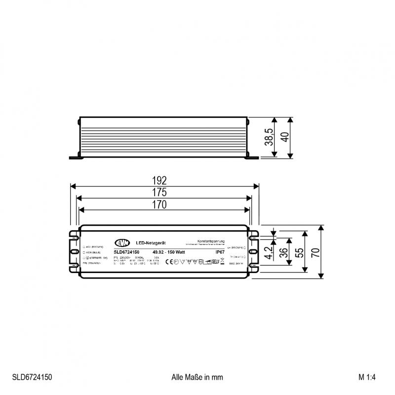 EVN 24V/DC LED-Netzgerät, dimmbar SLD6724150