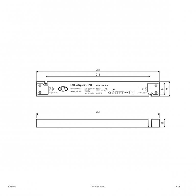 EVN 24V/DC LED-Netzgerät SLF24030