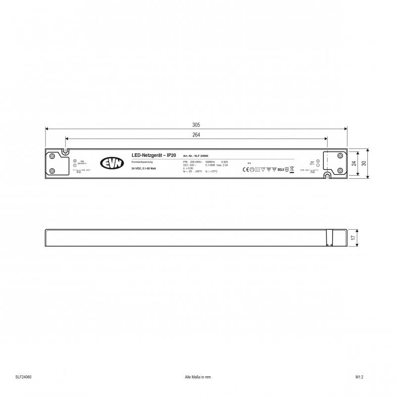 EVN 24V/DC LED-Netzgerät SLF24060