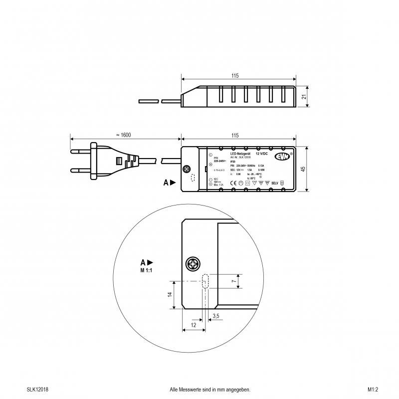 EVN 12V/DC LED-Netzgerät SLK12036
