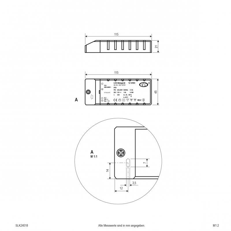 EVN 24V/DC LED-Netzgerät SLK24018