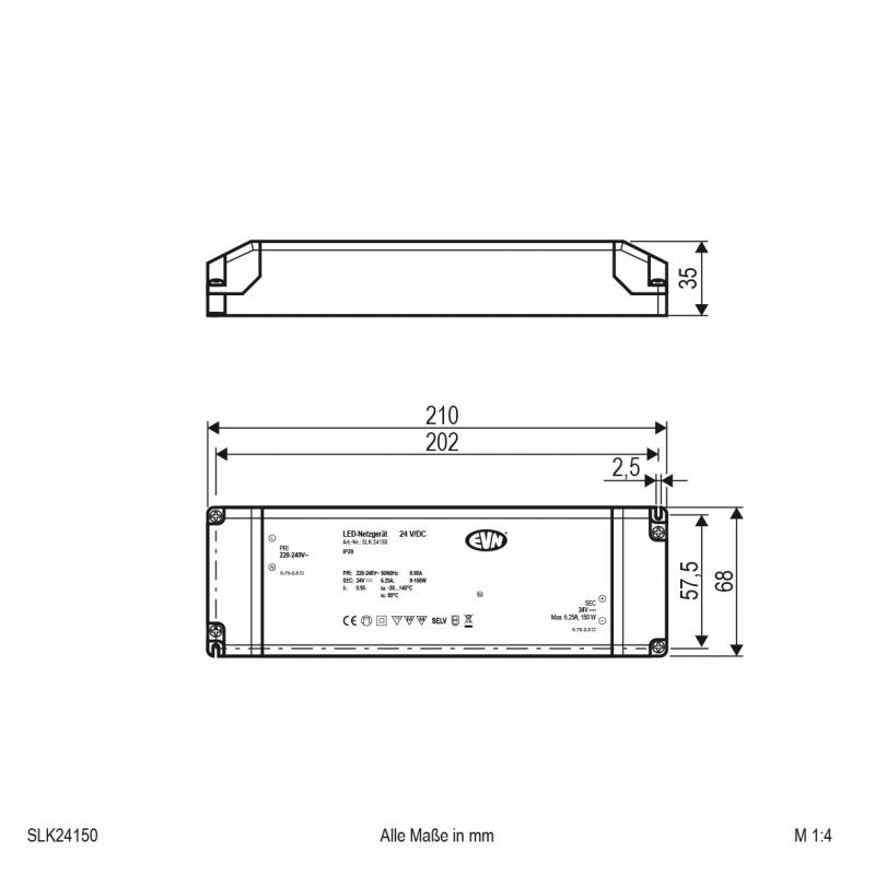 EVN 24V/DC LED-Netzgerät SLK24150