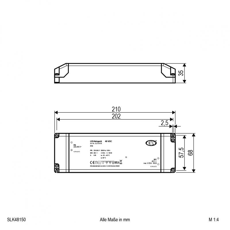 EVN 48V/DC LED-Netzgerät SLK48150