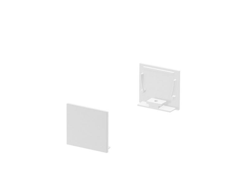 SLV 1000566 GRAZIA 20 Endkappe für GRAZIA Aufbauprofil standard, 2 Stk., flache Ausführung, weiss