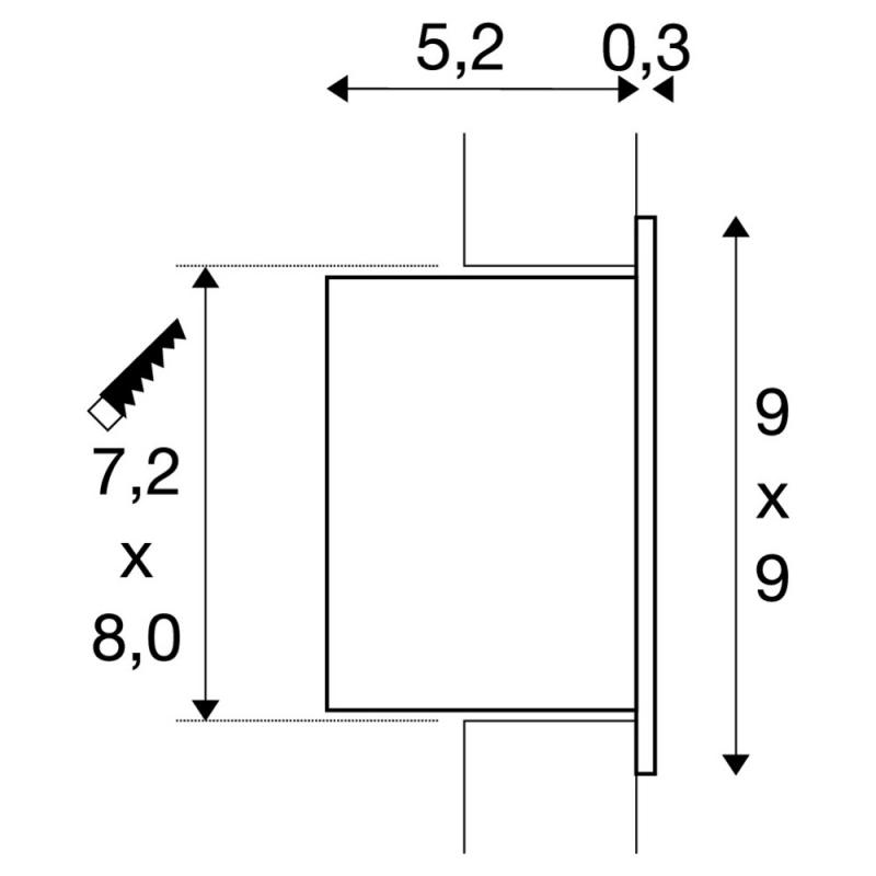 Treppenstufen Beleuchtung FRAME CURVE LED Wandeinbauleuchte warmweißes Licht SLV 1000574