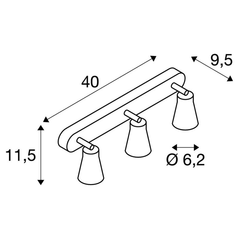 SLV 1000895 AVO CW Quad 4-flammiger Deckenstrahler in schwarz