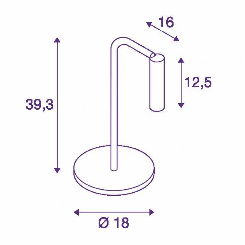 SLV 1001460 KARPO TL LED Indoor Tischleuchte weiß 3000K