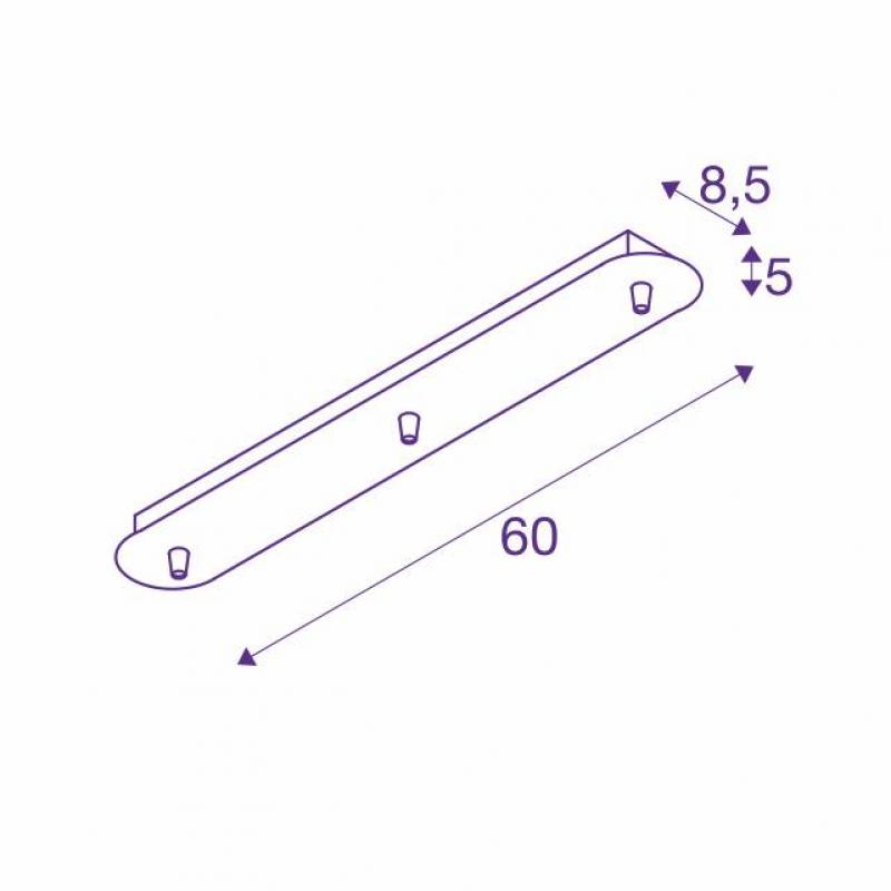 SLV 1001818 FITU tripple Rosette lang schwarz