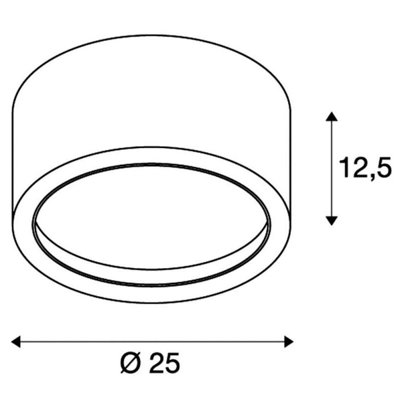 SLV 1001939 FERA CL LED Indoor Deckenaufbauleuchte schwarz 3000K 100°