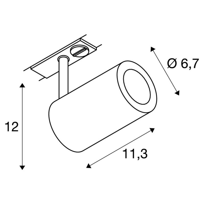 SLV 1002110 ENOLA_B TRACK SPOT QPAR51 schwarz 50W inkl. 1P.-Adapter
