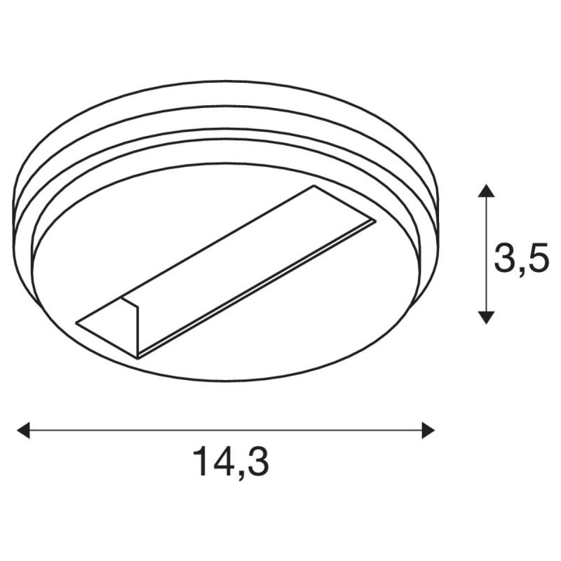 SLV 1004685 3~ DALI Punktauslass weiß