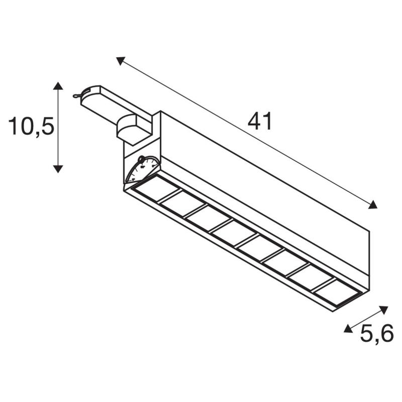 SLV 1004689 3~ SIGHT MOVE 3 Phasen System Leuchte weiß 4000K
