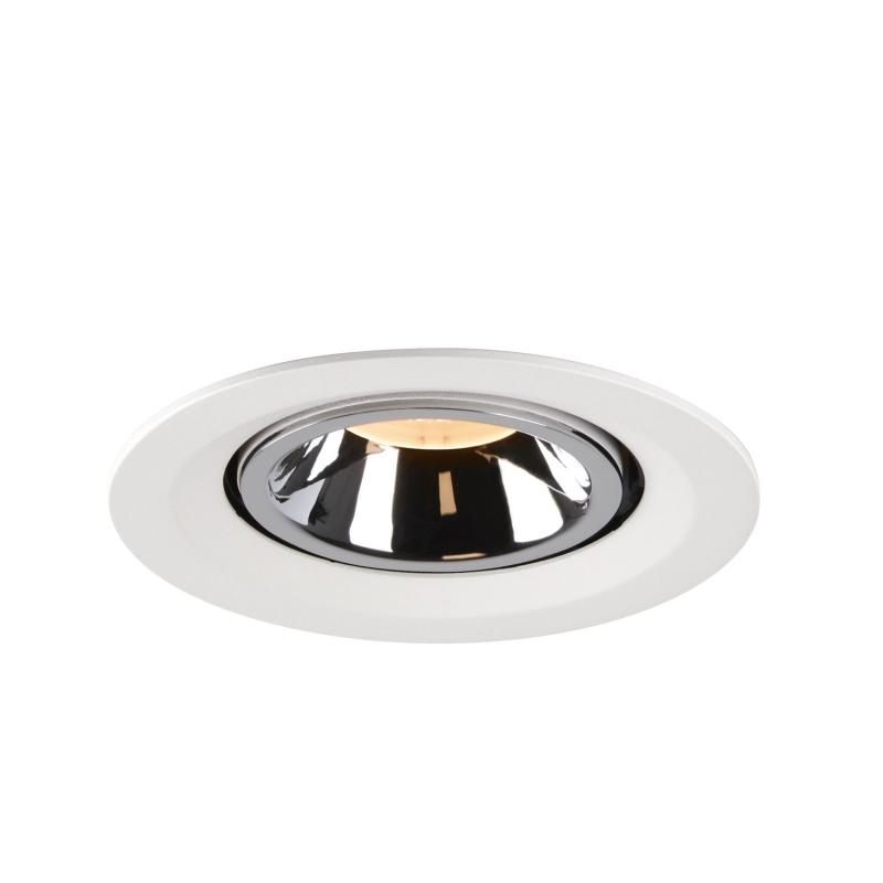SLV 1005932 NUMINOS GIMBLE M Deckeneinbauleuchte weiß / chrom 2700K 20°