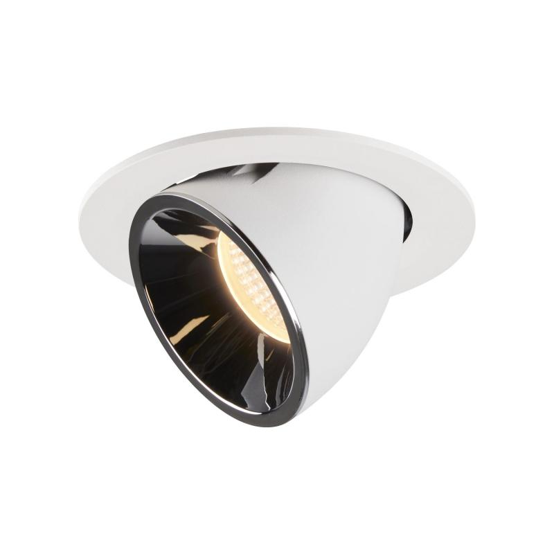 SLV 1006007 NUMINOS GIMBLE L Deckeneinbauleuchte weiß / chrom 3000K 40°