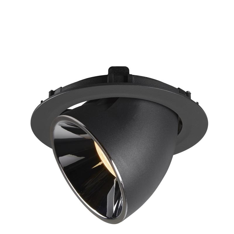 SLV 1006052 NUMINOS GIMBLE XL Deckeneinbauleuchte schwarz / chrom 3000K 40°
