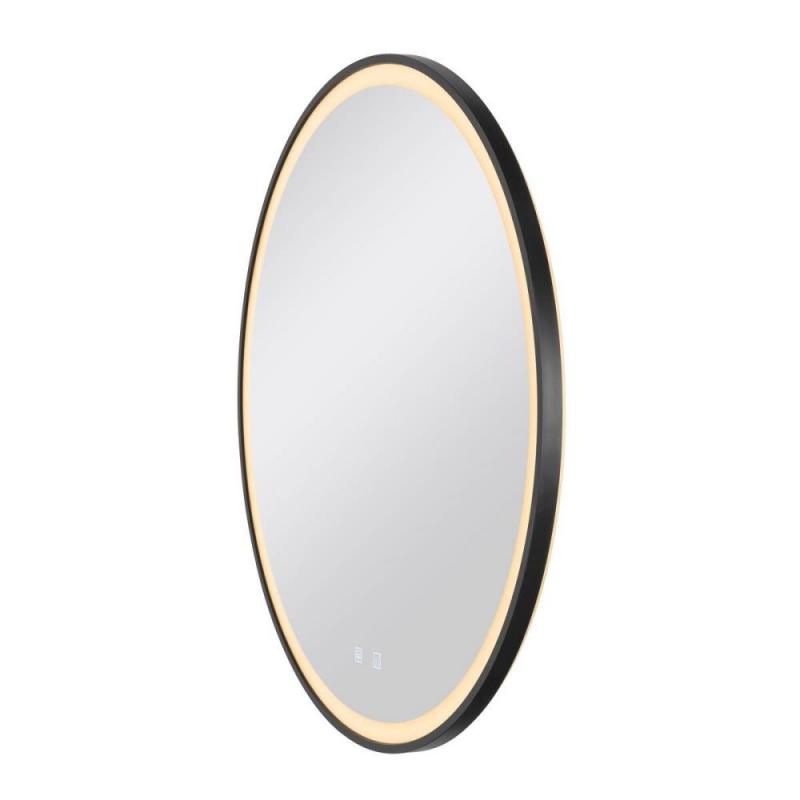 SLV 1007202 TRUKKO 80 Spiegel Ø 80 cm chrom schwarzer rand